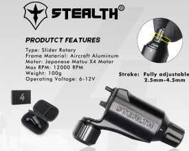 New Stealth 4 Rotary Machine BLACK Regolabile 2,5 mm - 4mm
