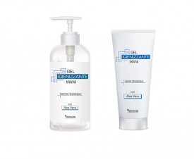 Gel igienizzante mani a base idroalcolica da 500 ml & 75ml Con Aloe Vera.
