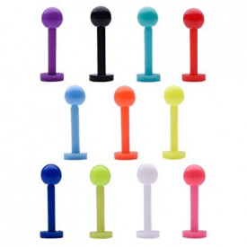 Labret Stud In Teflon Bianco 1,6ø ; 14mm