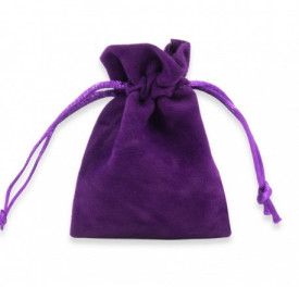 Sacchetti Regalo Di Velluto Doppio Laccio 12x15cm 1pz Viola