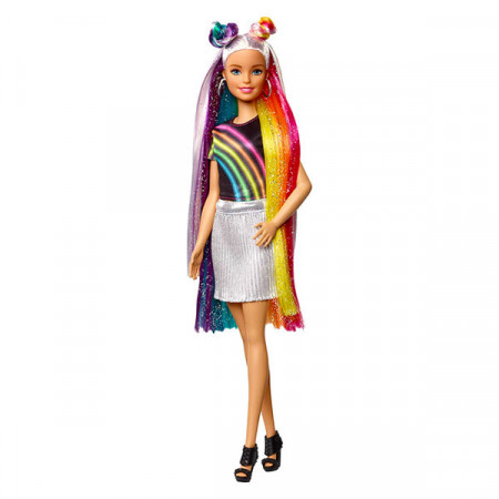 Barbie cu par curcubeu