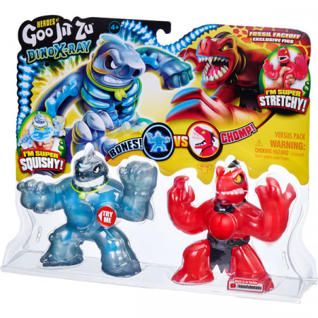Set 2 figurine din cauciuc Goo Jit Zu Dino X-Ray Trash vs Verapz
