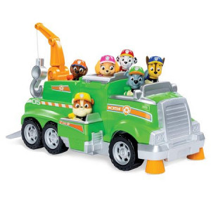 Masinuta Paw Patrol Total Team Rescue - Rocky cu masina de reciclat