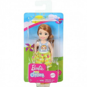 Papusa Barbie, Chelsea cu par roscat, 15 cm
