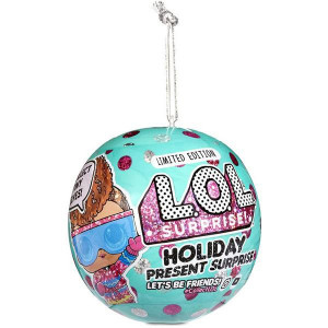 Papusa LOL Surprise, Holiday Present Surprise Dolls, cu 7 surprize