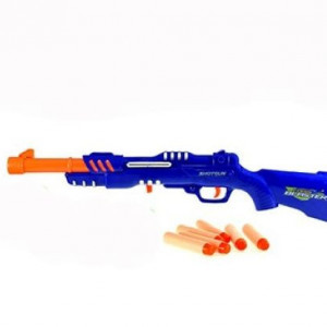 Pusca cu gloante de spuma Foam Blaster Shotgun,63 cm,Albastra