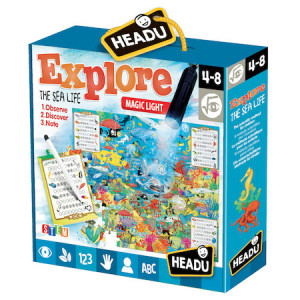 Puzzle Headu S.T.E.M. - Explorati viata marina, 70 piese