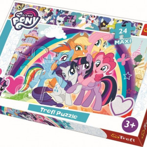 Puzzle Maxi Trefl, My little pony, Ponei fericiti, 24 piese
