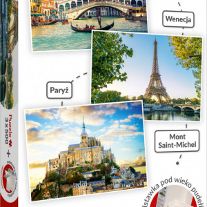 Puzzle Trefl 3x500 piese,Venetia,Paris,Mont Saint Michel