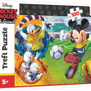 Puzzle Trefl, Disney Mickey Mouse pe terenul de sport, 100 piese
