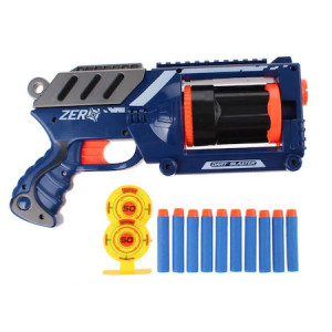 Set Air Blaster pistol cu gloante din spuma si tinte, Toi Toys