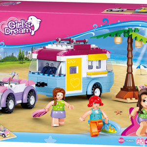 Set de constructie, Girl's Dream Plaja de vacanta, 281 piese, Sluban