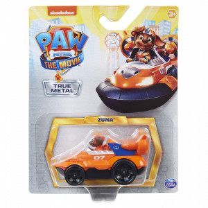 Set figurina cu vehicul Paw Patrol True Metal -The Movie, Zuma,7cm