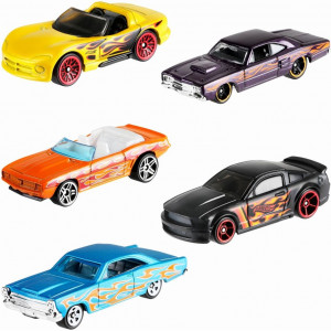 Set Mattel 5 Masinute Hot Wheels Cars - Flames