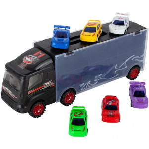 Camion valiza MalPlay cu 6 masinute incluse