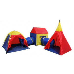 Cort de joaca 5 in 1 cu 2 Tunele