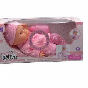Papusa Bebelus cu Sunete si Biberon,30 cm