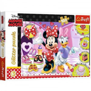 Puzzle Glitter Trefl 100piese- Minnie Mouse