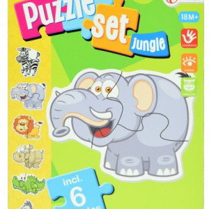 Puzzle Toi Toys 6 in 1,Animale Salbatice,15 piese