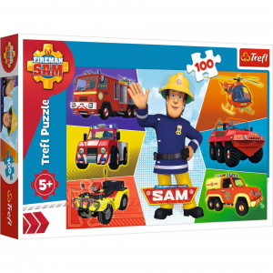 Puzzle Trefl 100piese - Masinile Pompierului Sam