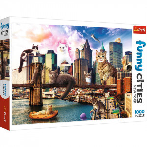 Puzzle Trefl, Pisicute la new York, 1000 piese