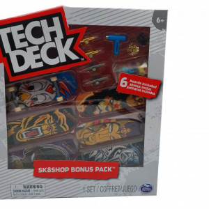 Set 6 mini placi skateboard, Tech Deck, Bonus Pack, Finesse