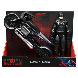 Set de Joaca Batman The Movie, Figurina Batman si Motocicleta, 30cm