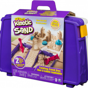 Set Kinetic Sand - Folding sand box, cu accesorii, 900g