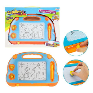Tablita Magnetica Pentru Desen Toi-Toys 2 in1 cu Creion si Stampile