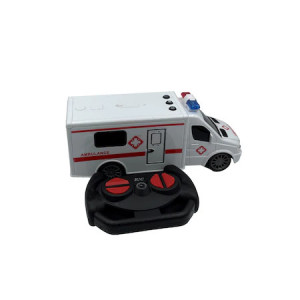 Ambulanta cu Telecomanda,Lumini si Sunete,21 cm
