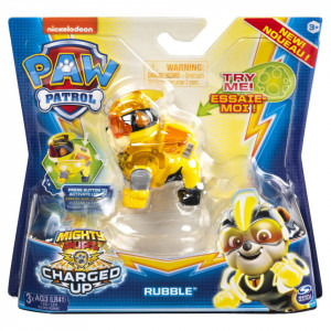 Figurina luminoasa Paw Patrol - Charged Up, Rubble