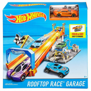 Hot Wheels: Set de joacă Garaj și curse pe acoperiș