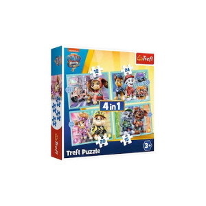 Puzzle Trefl 4 in 1 Paw Patrol filmul 12,24,20,15 piese