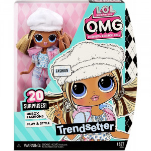 Set papusa L.O.L. Surprise! OMG Trendsetter Fashion Doll cu 20 de accesorii surpriza