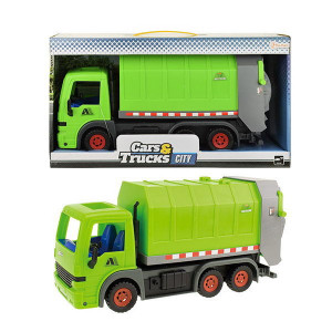Camion Frictiune de Gunoi Toi Toys,Verde 33cm