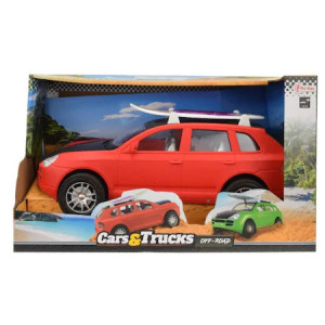 Masina friction cu placa de surf, Toi - Toys, rosie