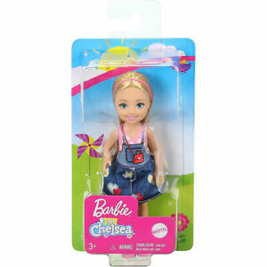 Papusa Barbie, Chelsea cu par blond si sarafan, 15 cm