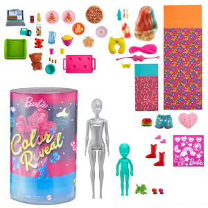 Papusa Barbie, Ultimate Color Reveal, 50 de accesorii secrete