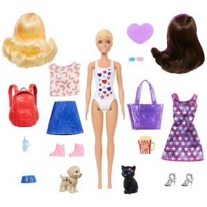 Papusa Barbie, Ultimate Color Reveal, colectia Day-To-Night, papusa surpriza, 25 de accesorii secrete