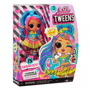 Papusa LOL Surprise Tweens, Emma Emo, 15 surprize