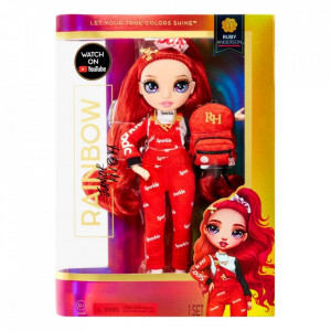 Papusa Rainbow High, Junior High Ruby Anderson, 25 cm