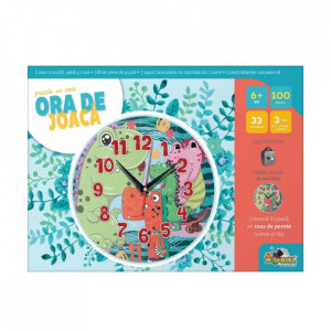 Puzzle Noriel Ora de Joaca-Puzzle cu Ceas Dinozauri