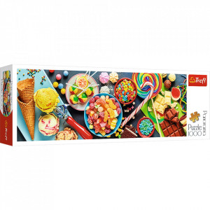 Puzzle panoramic Trefl - Sweet Delights, 1.000 piese