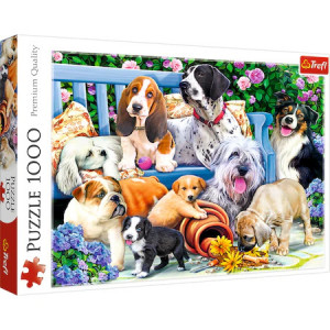 Puzzle Trefl, Caini in gradina, 1000 piese