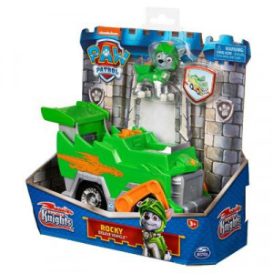 Set Figurina cu Vehicul Transformabil Paw Patrol - Rescue Knights Rocky