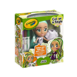 Set Papusa Crayola Color n Style lavabila ,Jade