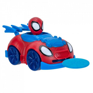 Figurina Spidey Amazing Friends, cu masinuta, Little Vehicle, Spidey