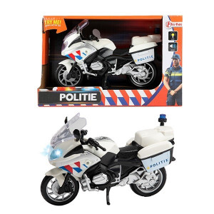 Motocicleta de Politie Toi-Toys cu Fructiune,lumini si sunete,20 cm