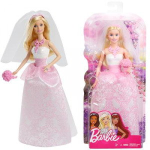 Papusa Barbie Mireasa Rochie, Roz