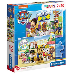 Puzzle Clementoni - Paw Patrol, 2x20 piese